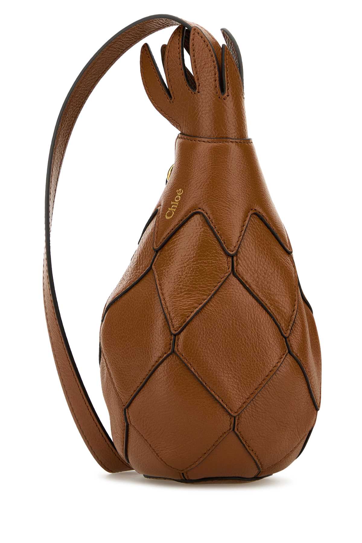 Chloe Women Caramel Leather Ananas Shoulder Bag