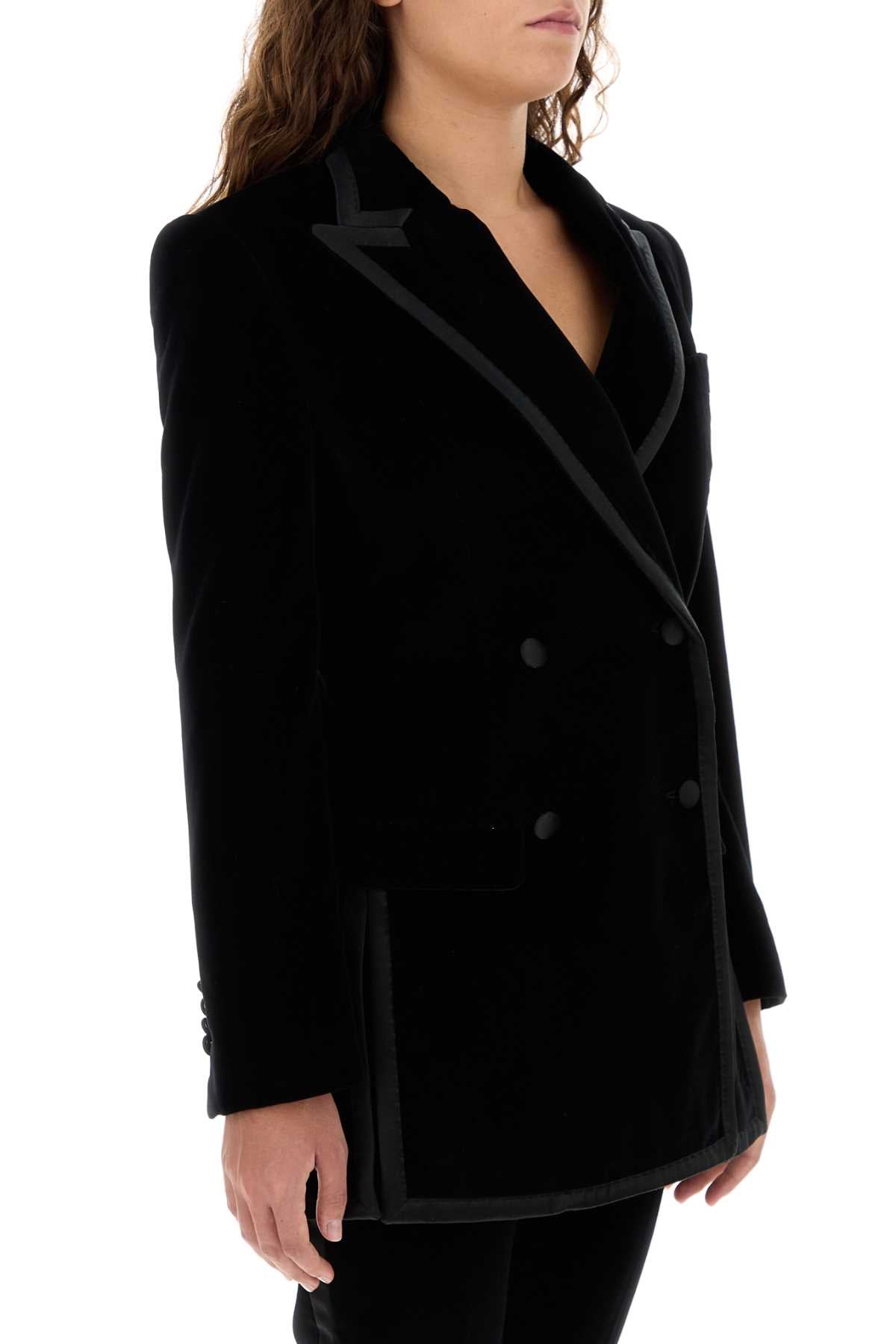 Dolce & Gabbana Women Black Velvet Blazer