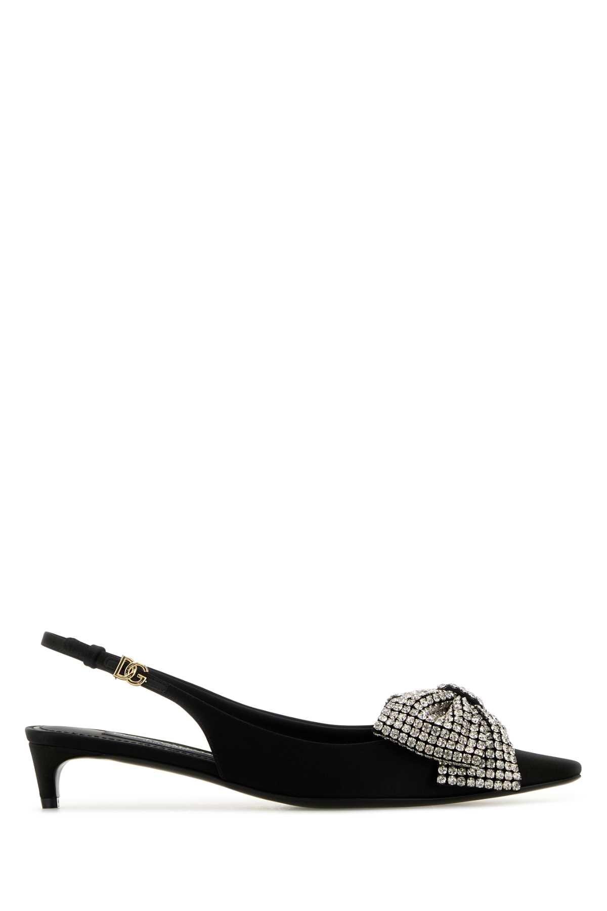 Dolce & Gabbana Women Black Satin Pumps
