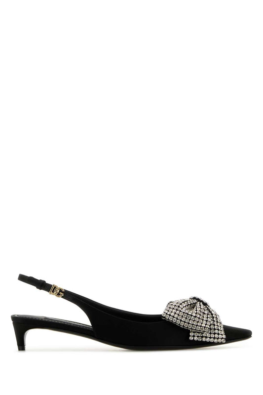 Dolce & Gabbana Women Black Satin Pumps