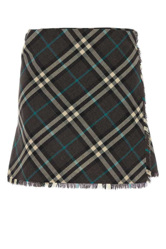 Burberry Women Embroidered Polyester Blend Mini Skirt