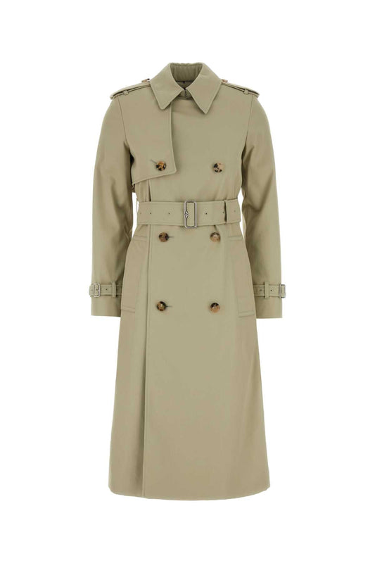 Burberry Women Cappuccino Polyester Blend Trench Coat