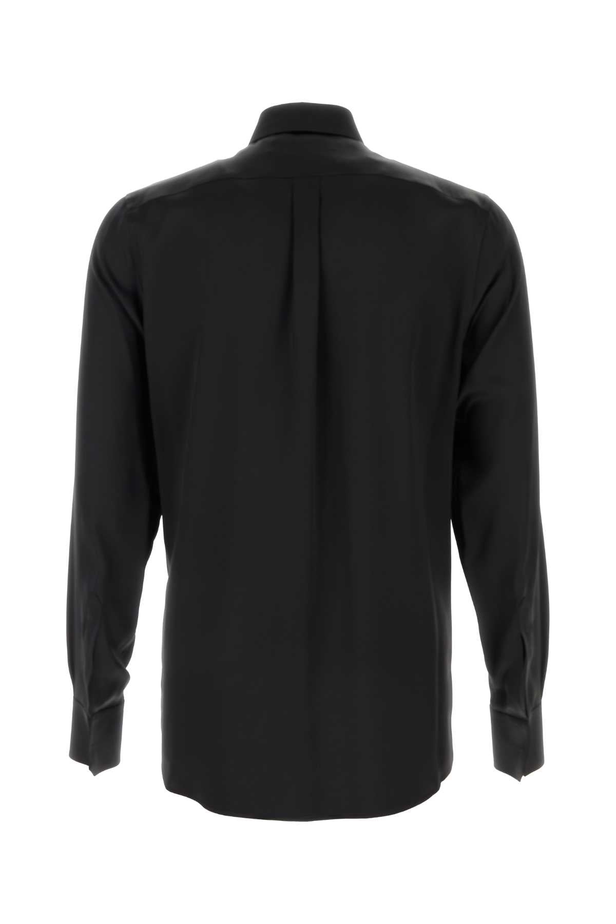 Dolce & Gabbana Men Black Satin Martini Shirt
