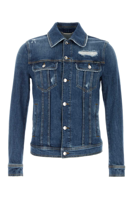 Dolce & Gabbana Men Stretch Denim Jacket