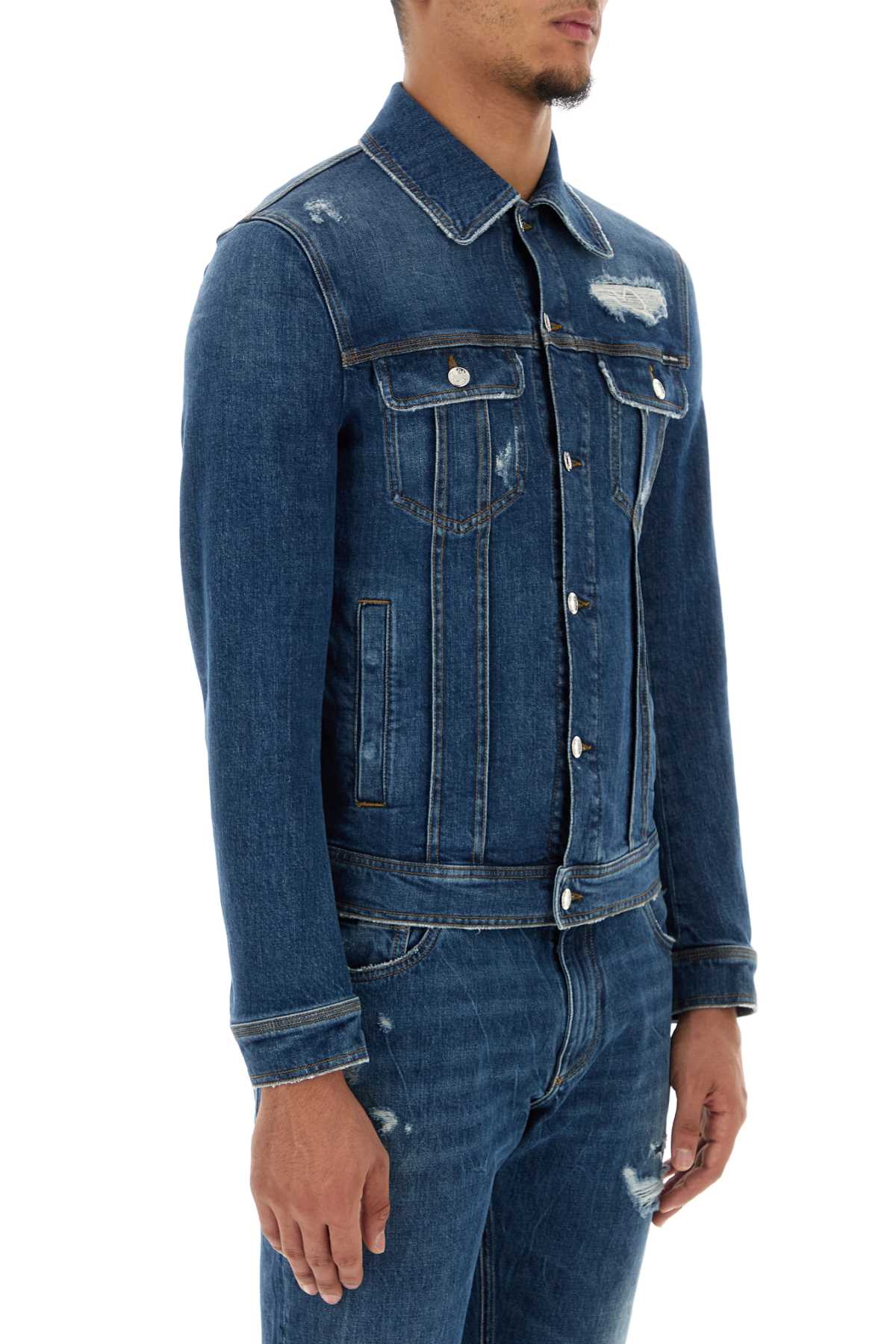 Dolce & Gabbana Men Stretch Denim Jacket