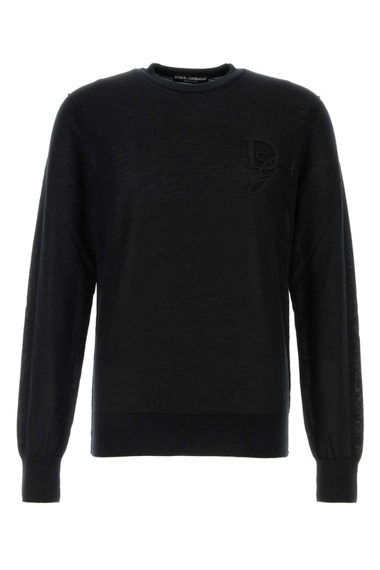 Dolce & Gabbana Men Black Cashmere Sweater