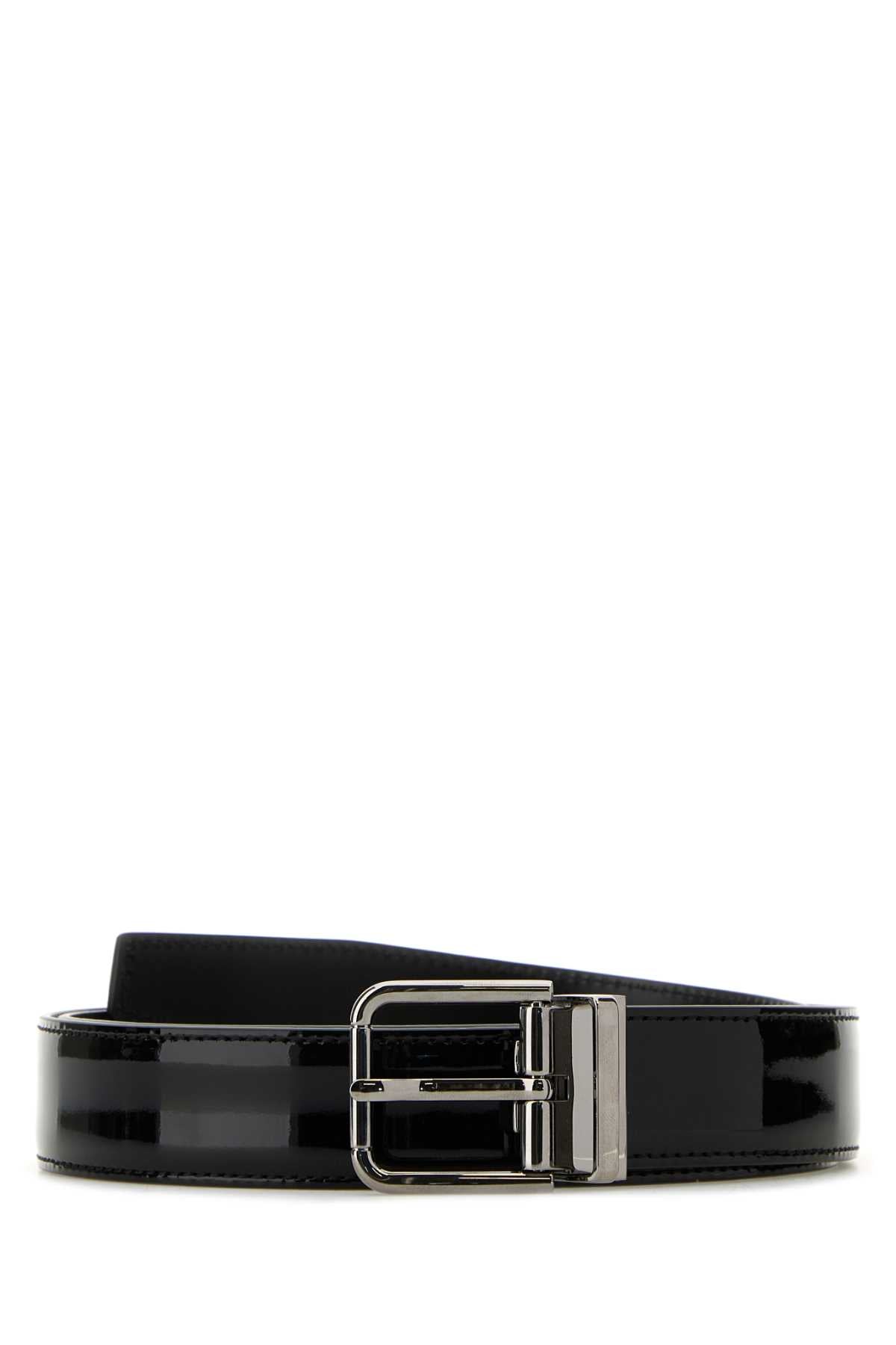 Dolce & Gabbana Men Black Leather Belt