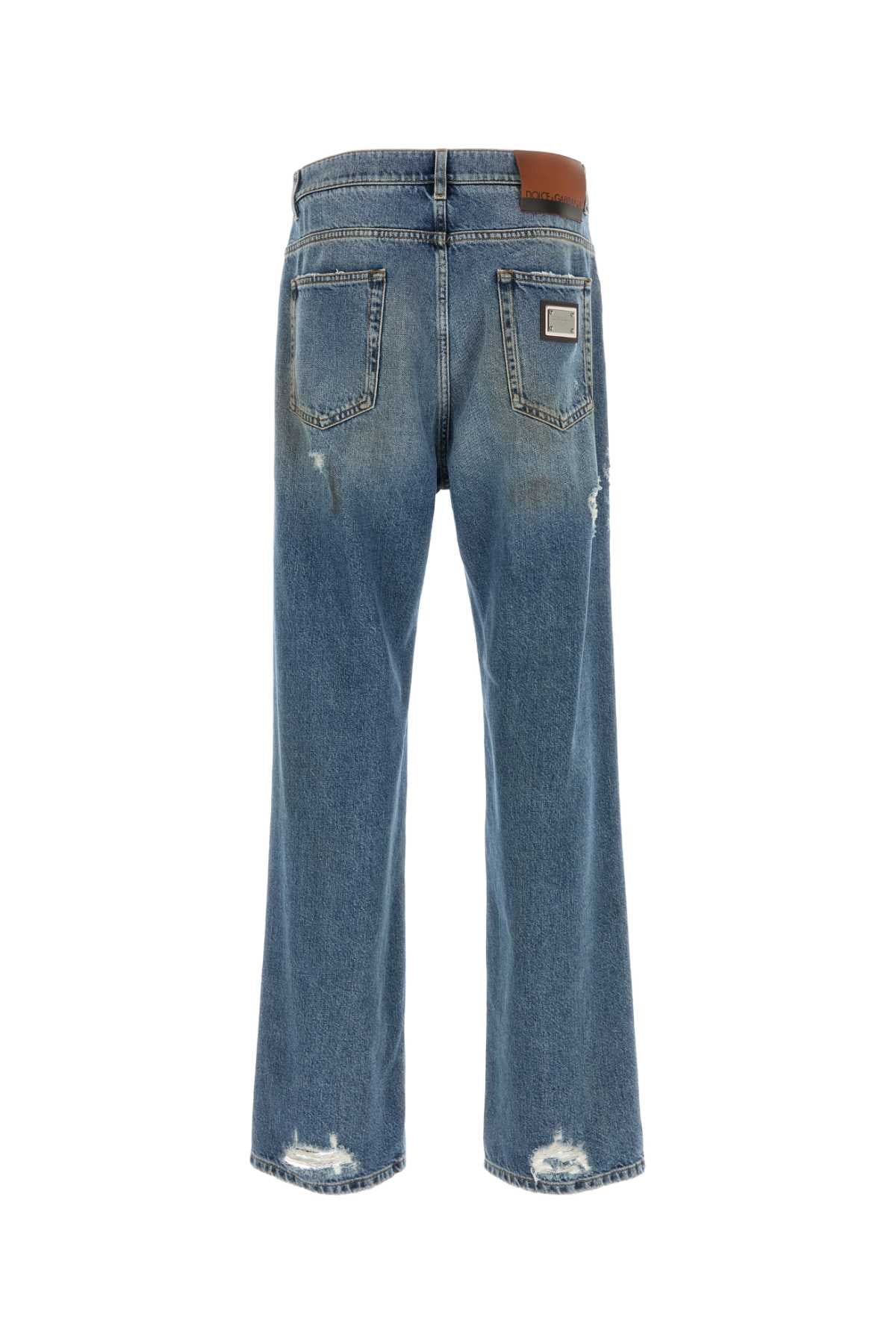 Dolce & Gabbana Men Denim Wide-Leg Jeans