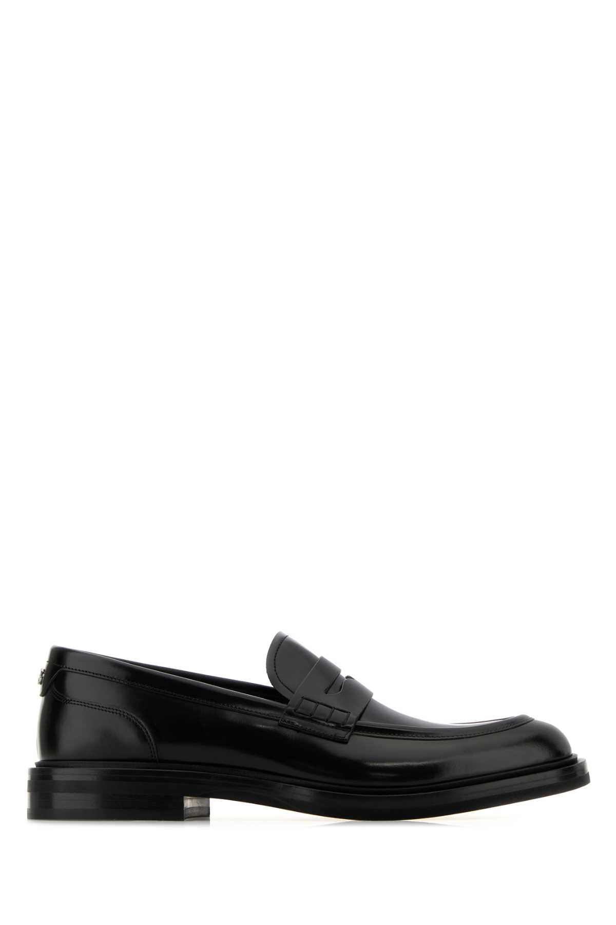 Dolce & Gabbana Men Black Leather Altavilla Loafers