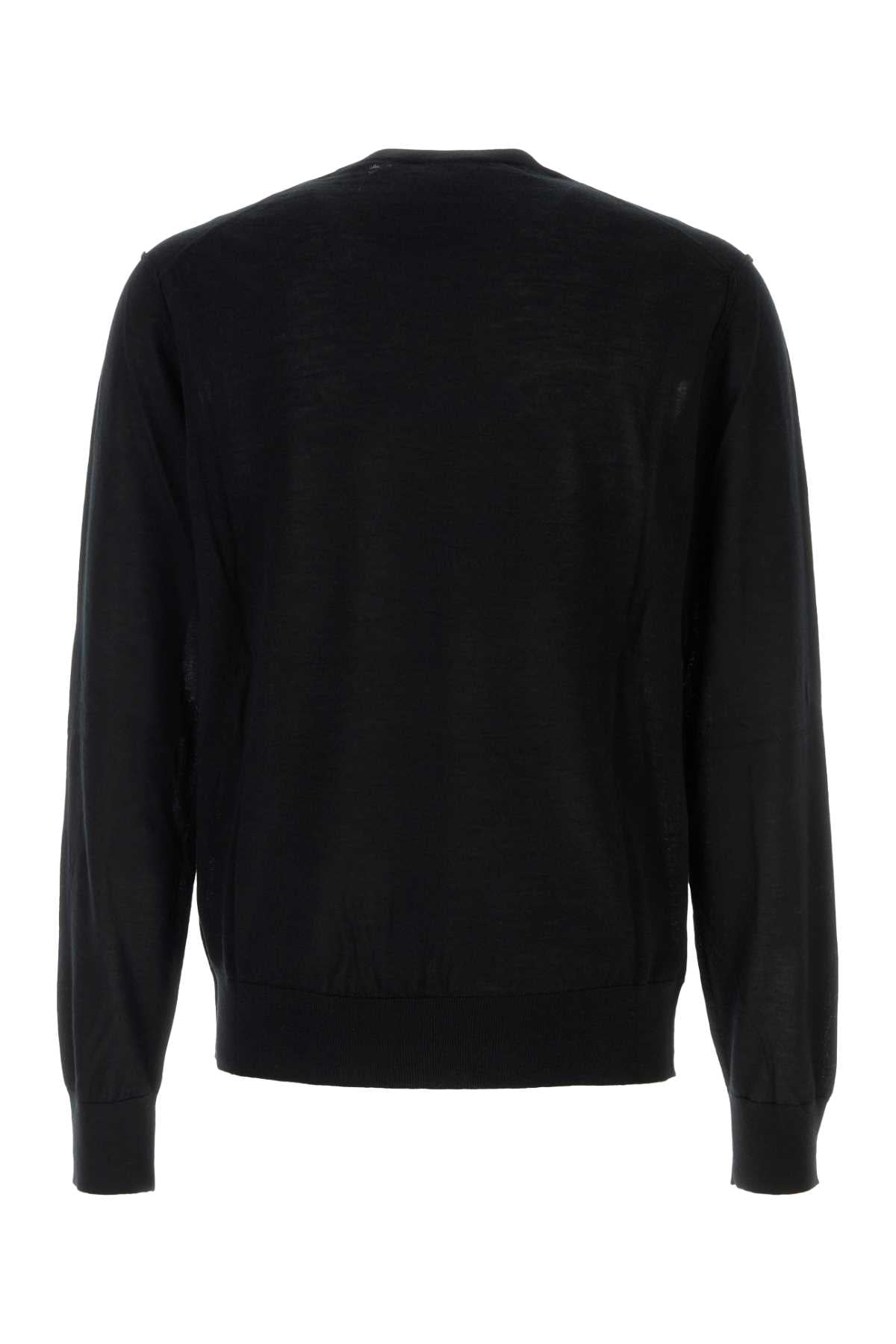 Dolce & Gabbana Men Black Cashmere Sweater