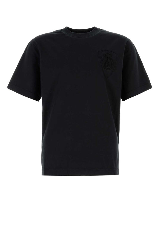 Burberry Men Black Cotton T-Shirt