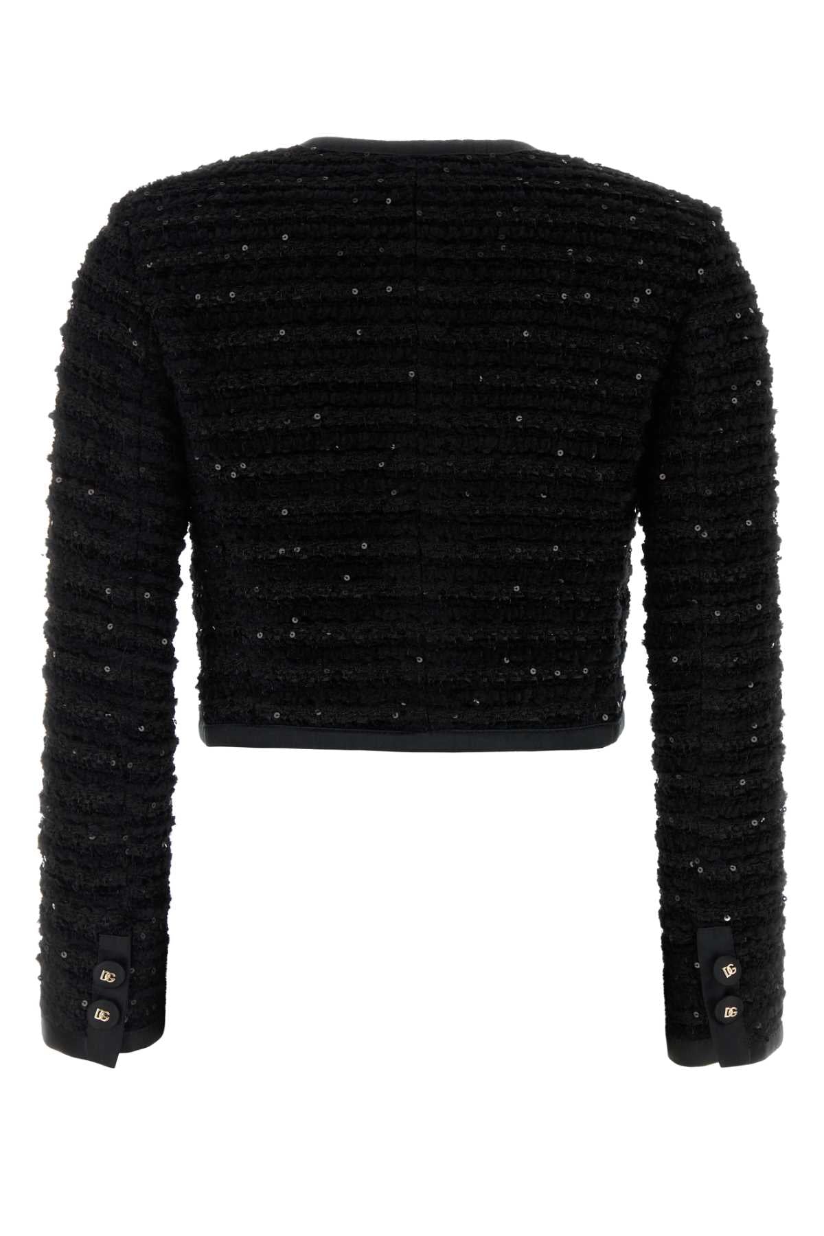 Dolce & Gabbana Women Black Tweed Blazer