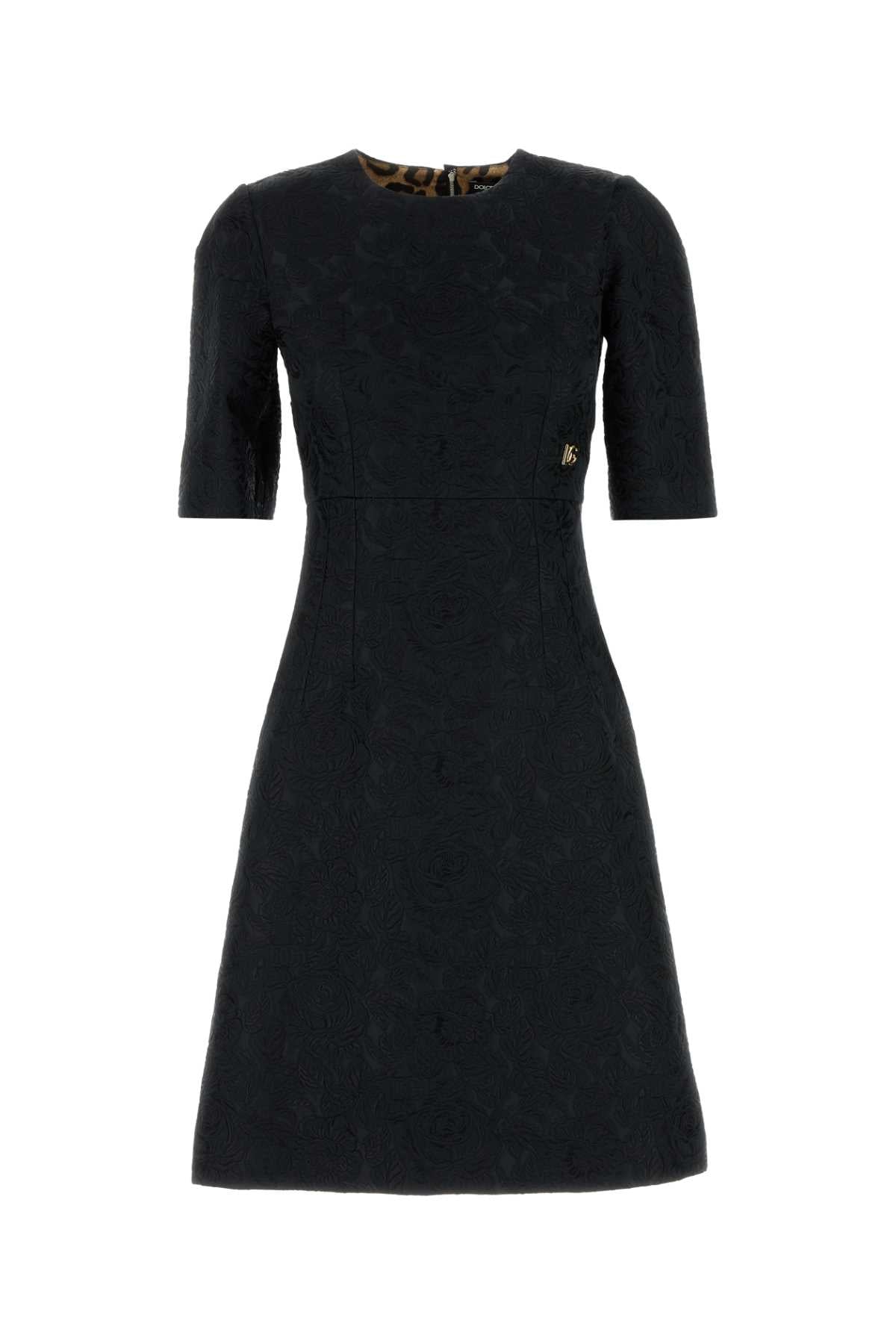 Dolce & Gabbana Women Black Brocade Dress