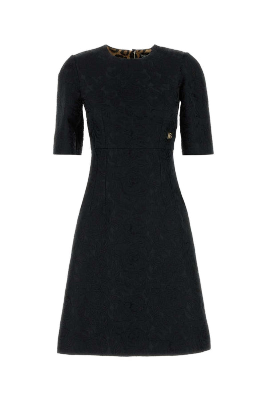 Dolce & Gabbana Women Black Brocade Dress