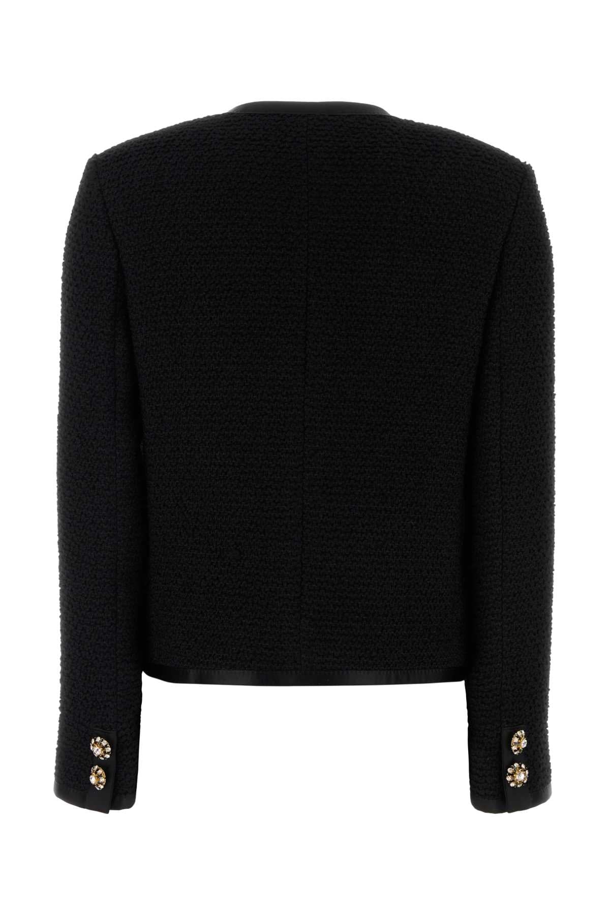 Dolce & Gabbana Women Black Tweed Blazer