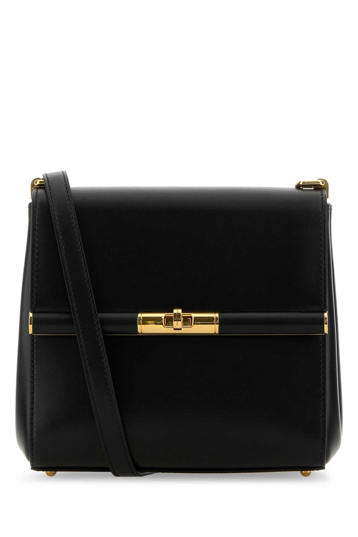 Dolce & Gabbana Women Black Leather Marlene Crossbody Bag