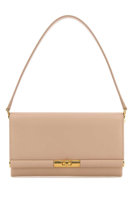 Dolce & Gabbana Women Powder Pink Leather Marlene Clutch