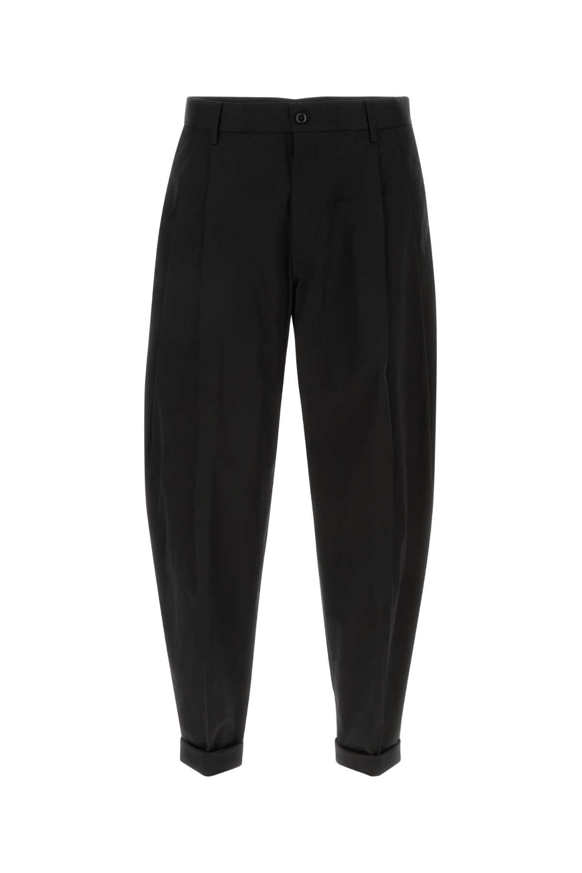 Dolce & Gabbana Men Black Stretch Gabardine Pant