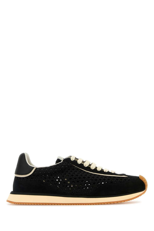 Dolce & Gabbana Men Black Fabric Sneakers