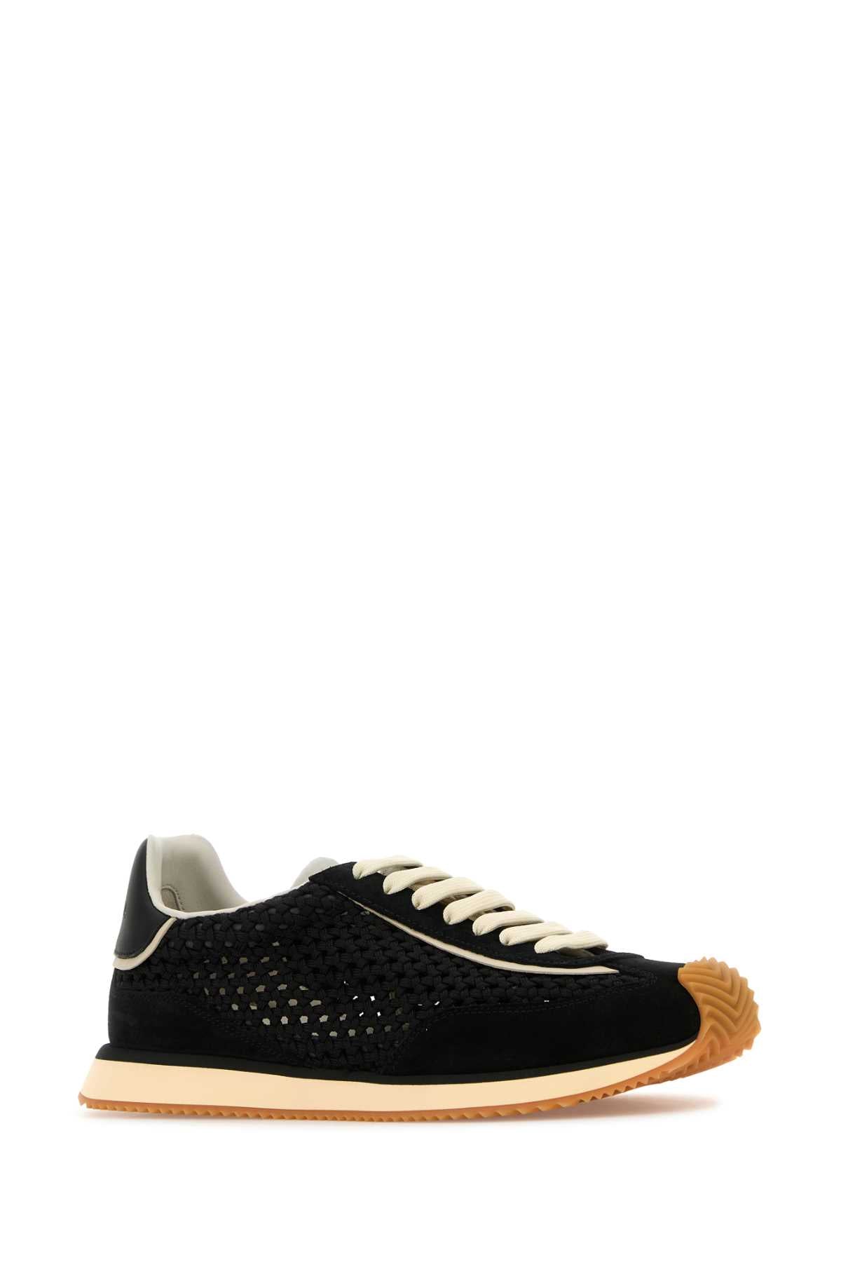 Dolce & Gabbana Men Black Fabric Sneakers