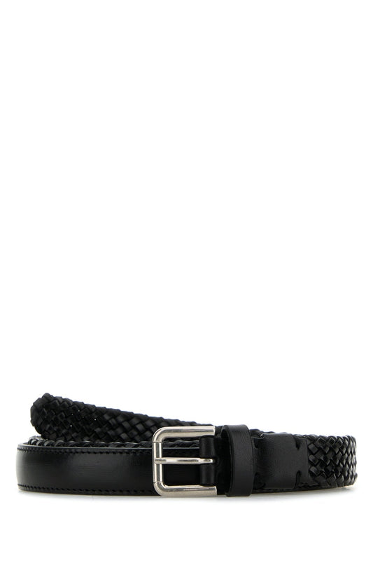 Dolce & Gabbana Men Black Leather Belt