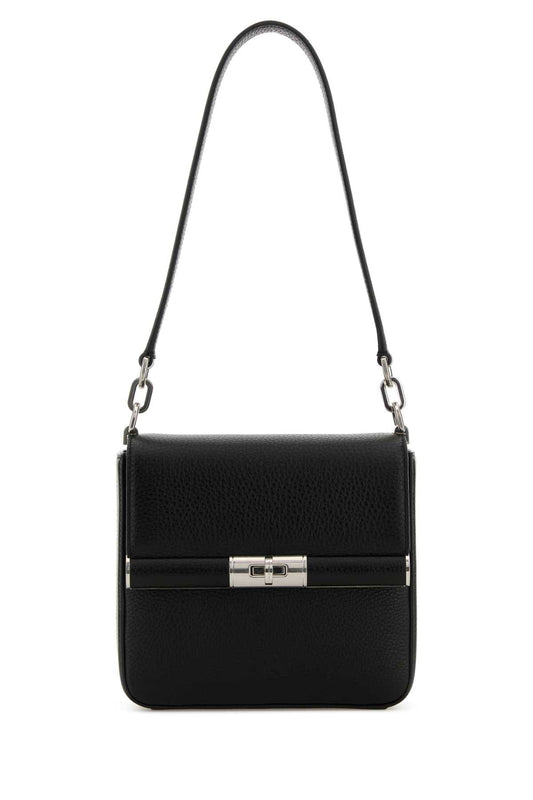 Dolce & Gabbana Men Black Leather Marlene Shoulder Bag