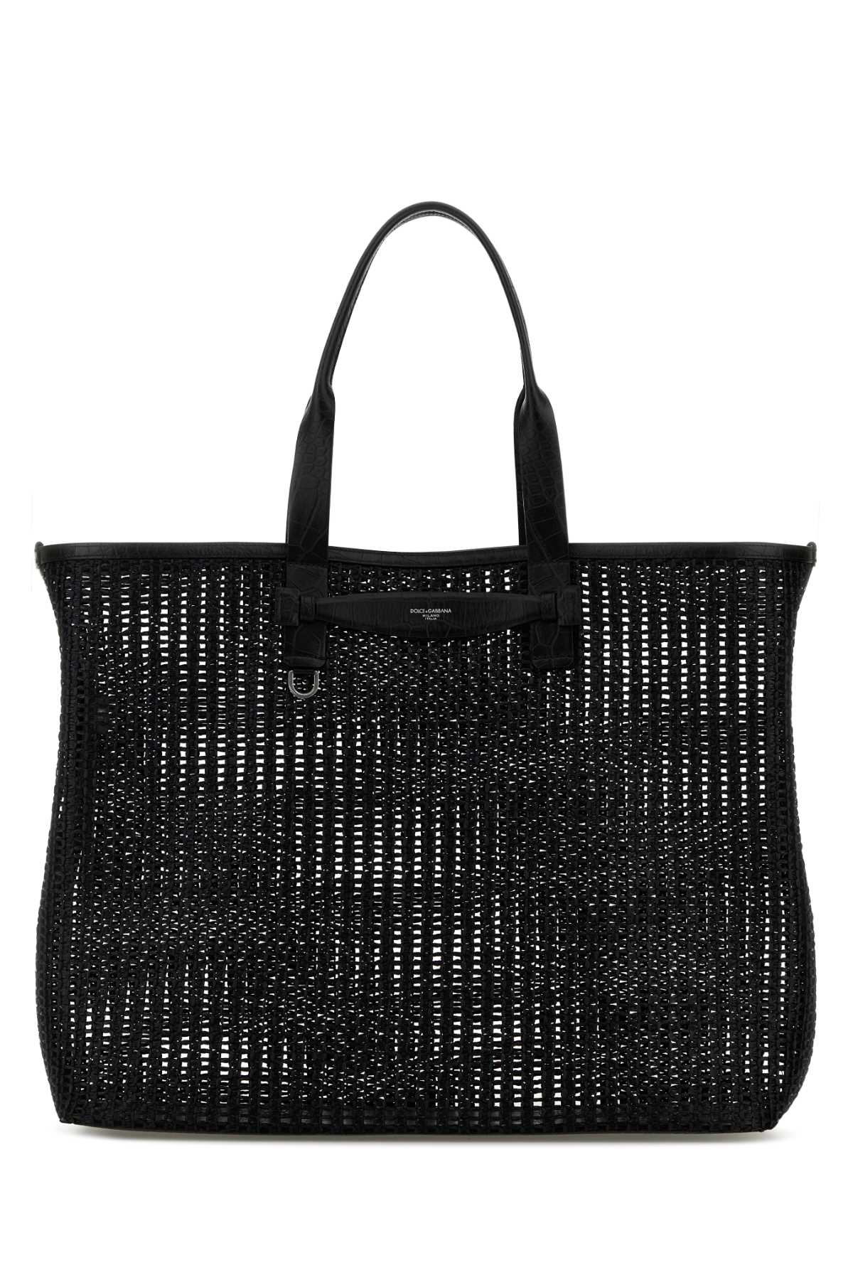 Dolce & Gabbana Men Black Mesh Shopping Bag