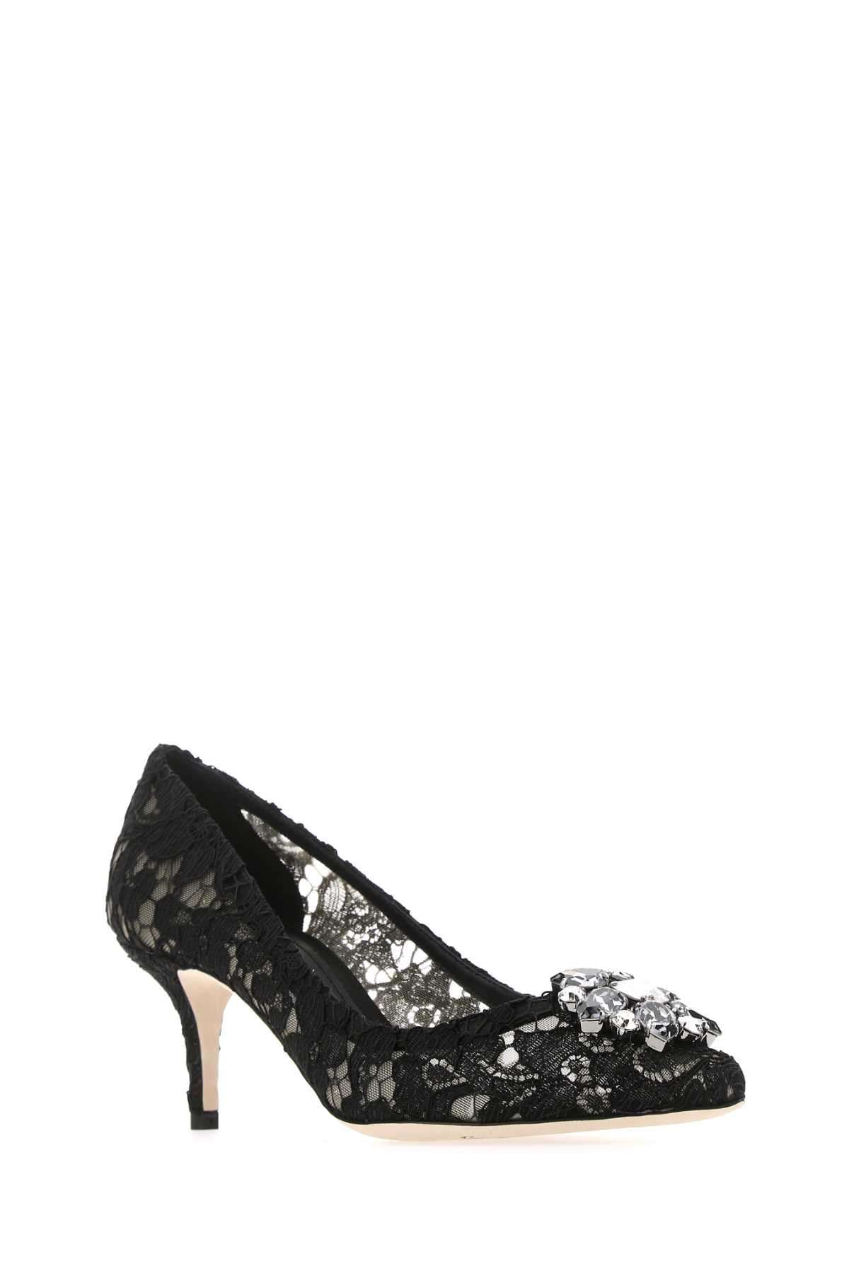 Dolce & Gabbana Women Black Lace Pumps