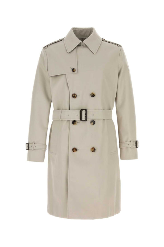Burberry Men Dove Grey Twill Trench Coat