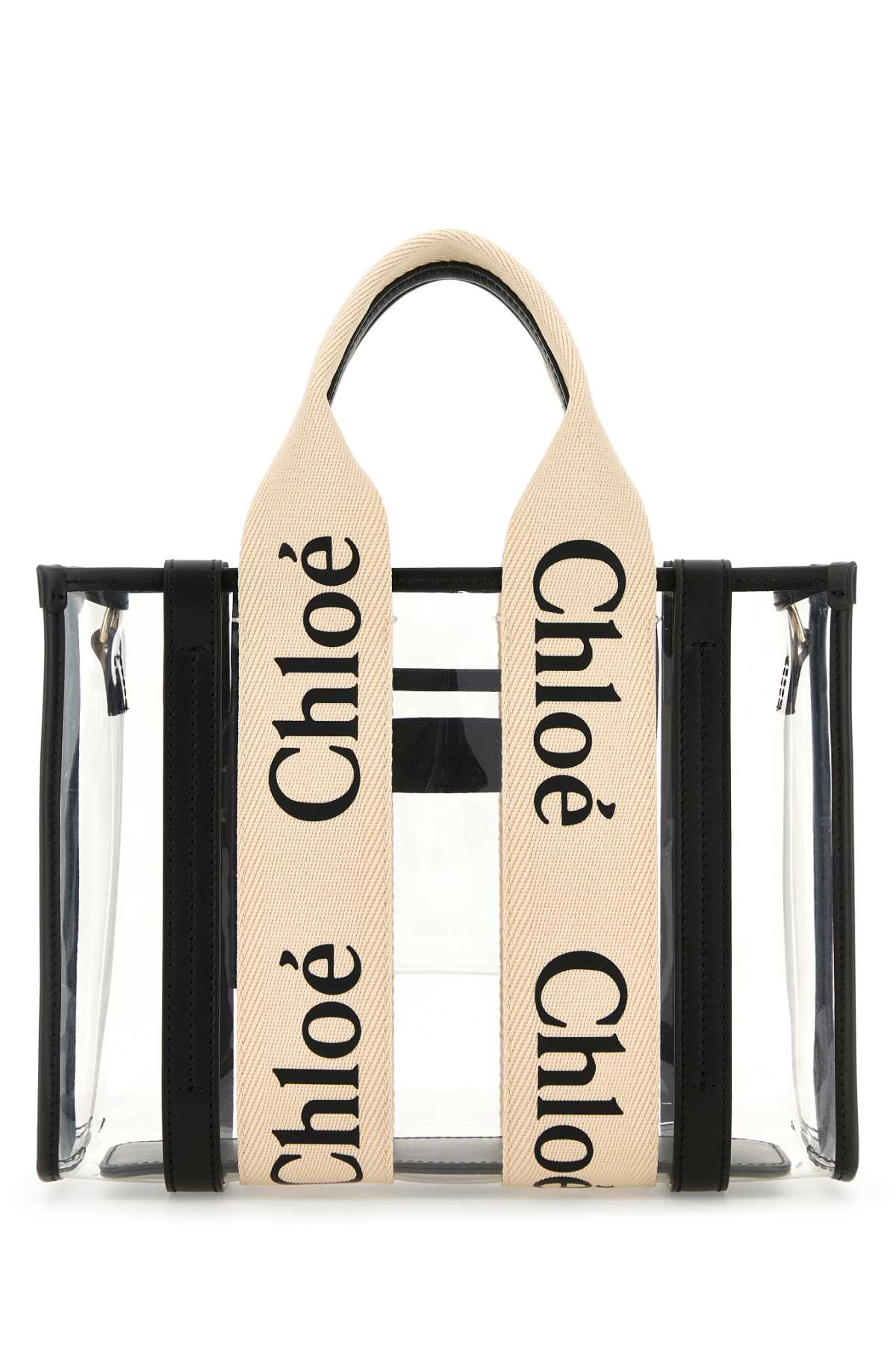 Chloe Women Two-Tone Rubber And Leather Small Woody Shopping Bag