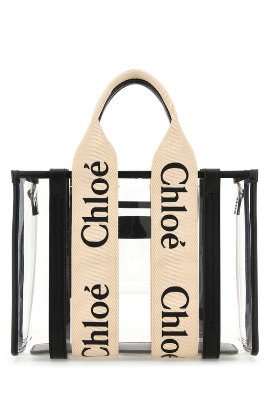 Chloe Women Two-Tone Rubber And Leather Small Woody Shopping Bag