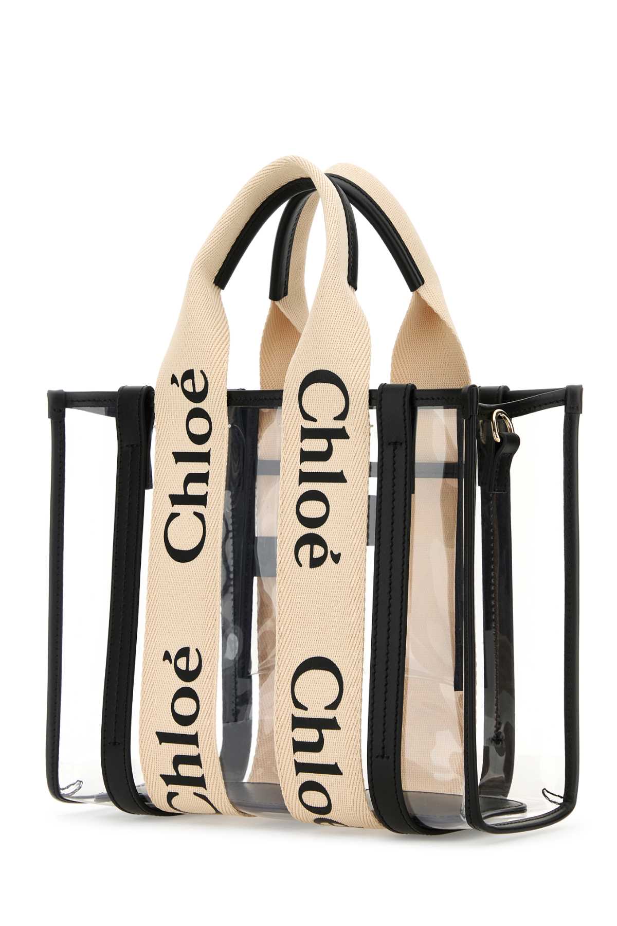 Chloe Women Two-Tone Rubber And Leather Small Woody Shopping Bag