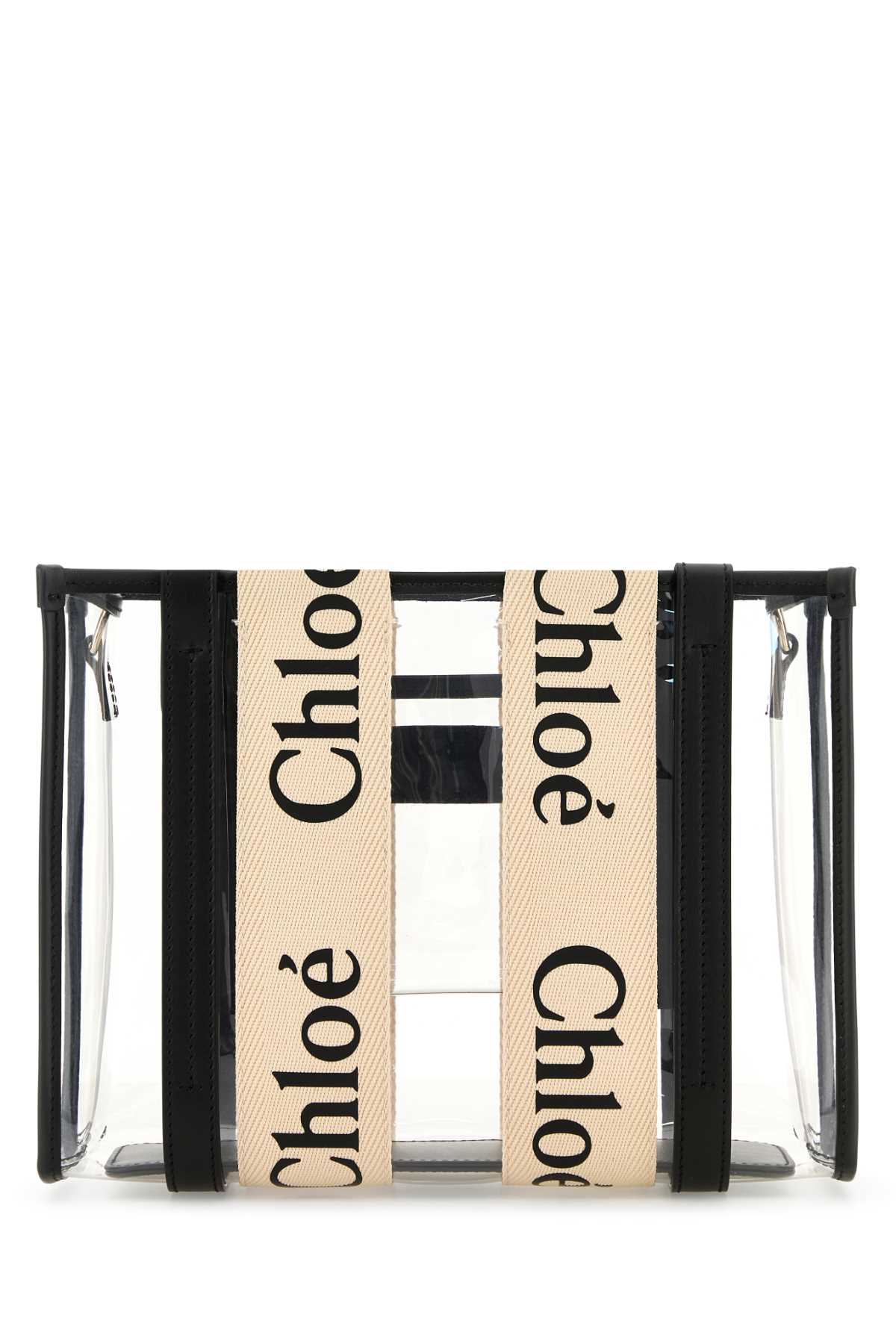Chloe Women Two-Tone Rubber And Leather Small Woody Shopping Bag