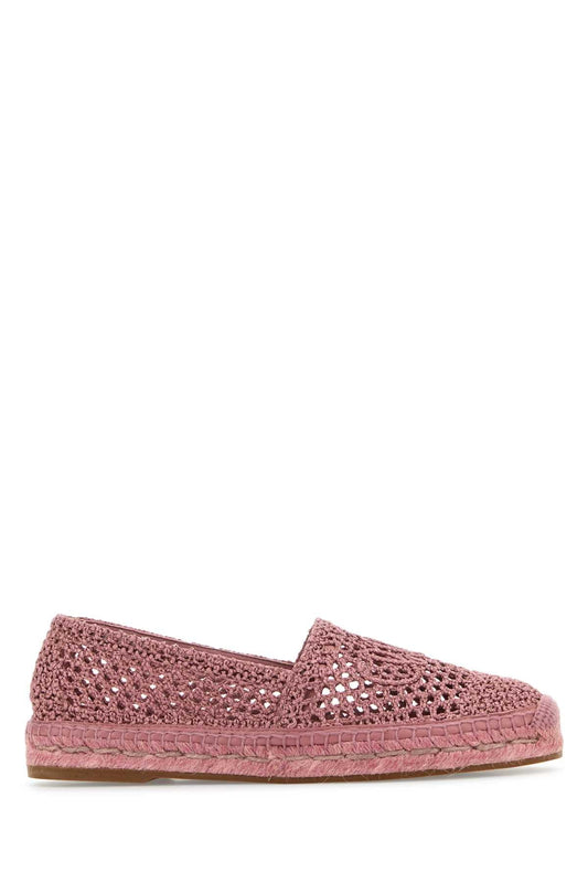 Chloe Women Antiqued Pink Crochet Isla Espadrilles