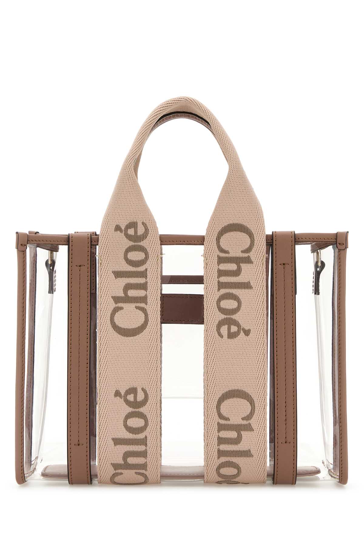 Chloe Women Two-Tone Rubber And Leather Small Woody Shopping Bag