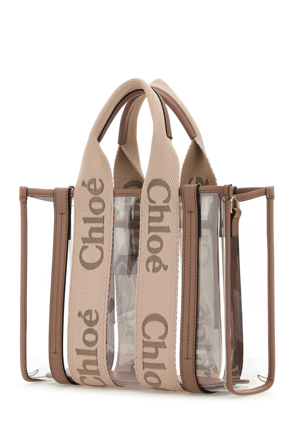 Chloe Women Two-Tone Rubber And Leather Small Woody Shopping Bag