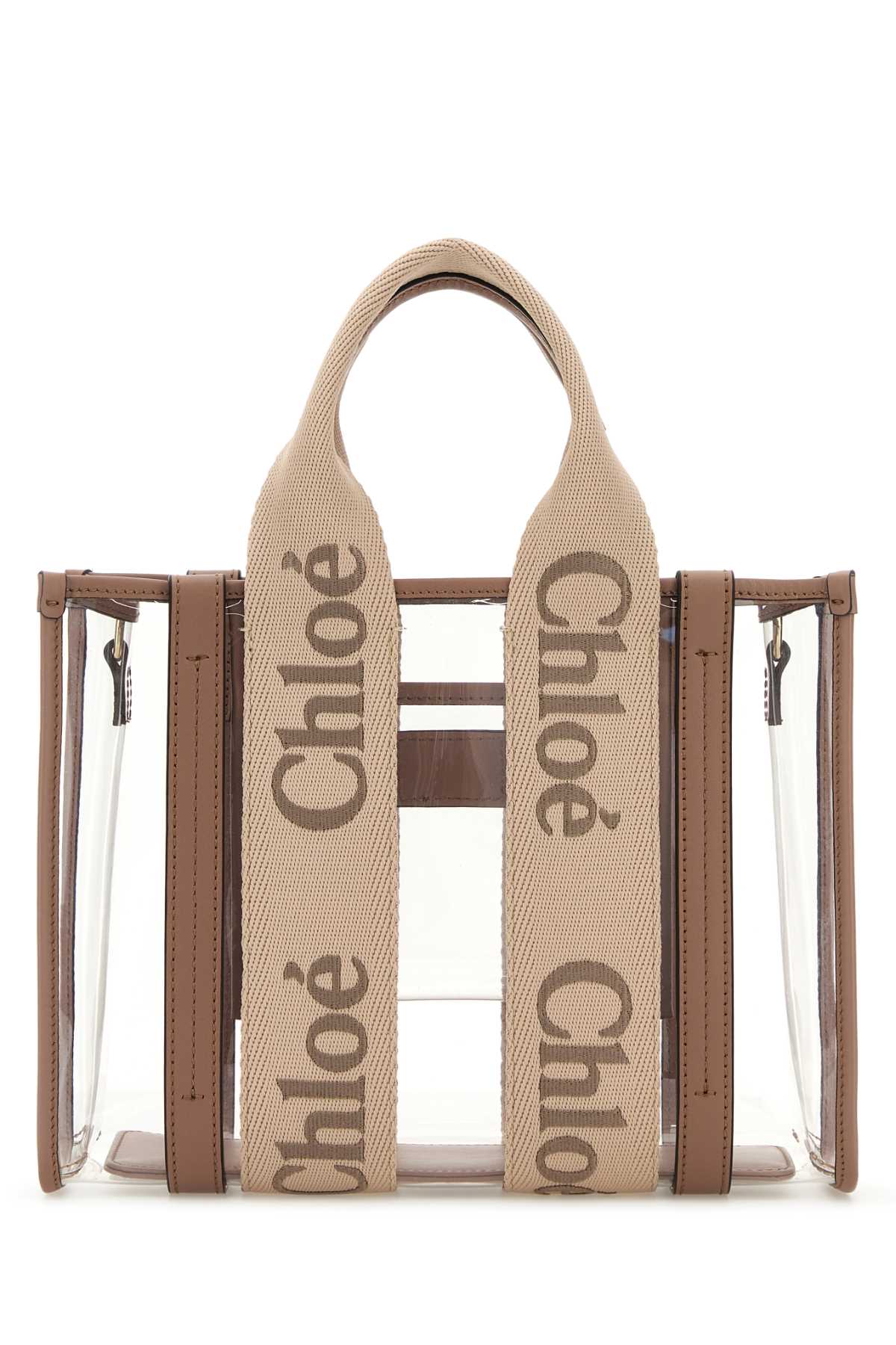 Chloe Women Two-Tone Rubber And Leather Small Woody Shopping Bag