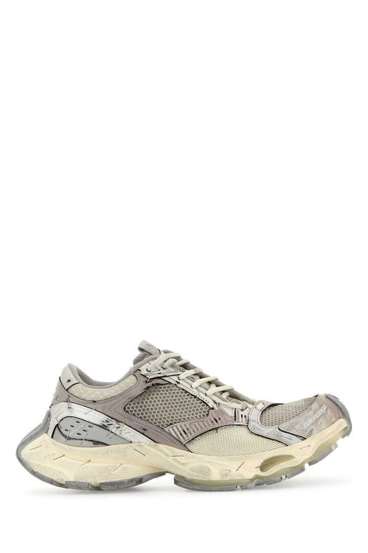 Balenciaga Men Multicolor Synthetic Leather And Mesh Stapler Sneakers