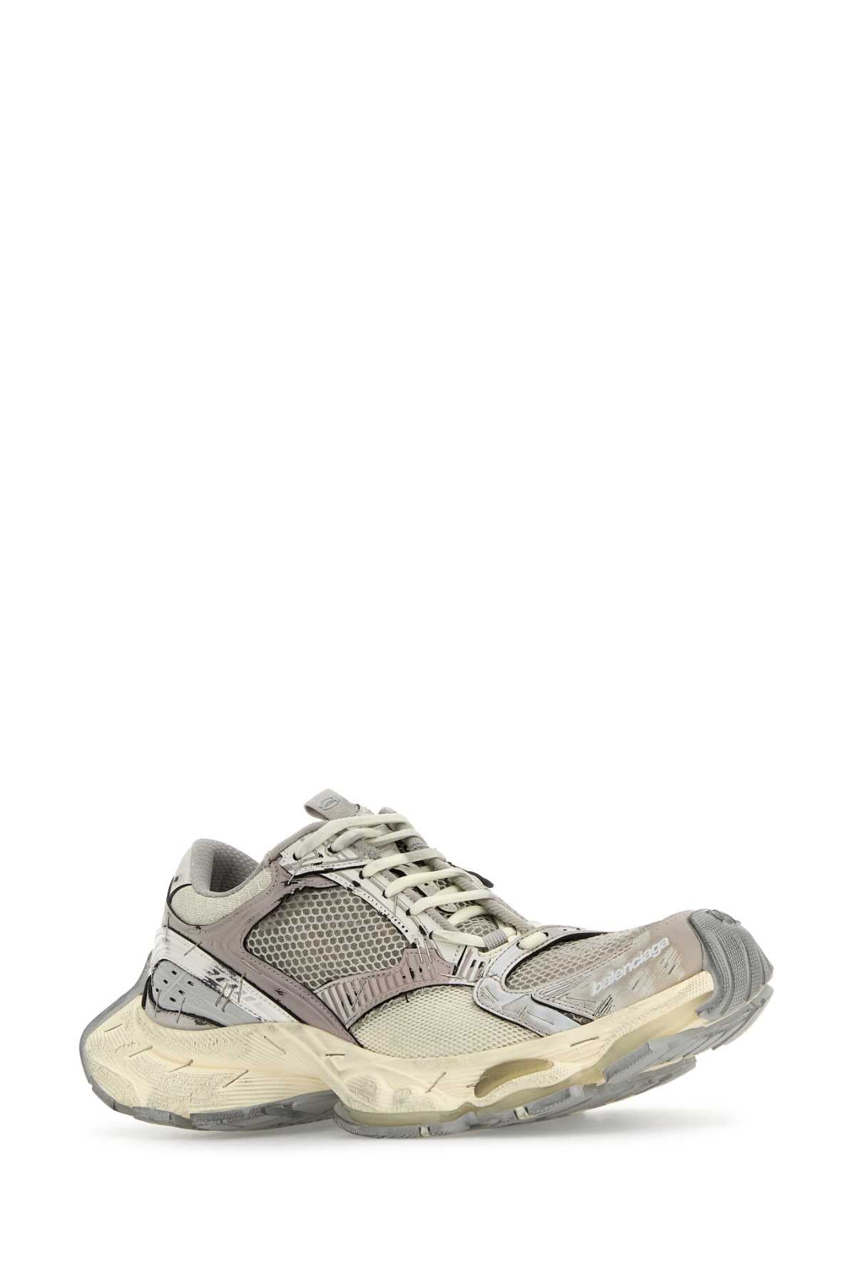 Balenciaga Men Multicolor Synthetic Leather And Mesh Stapler Sneakers