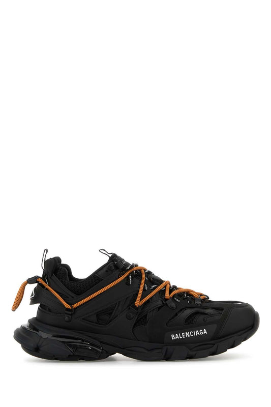 Balenciaga Men Black Mesh And Rubber Track Trail Sneakers