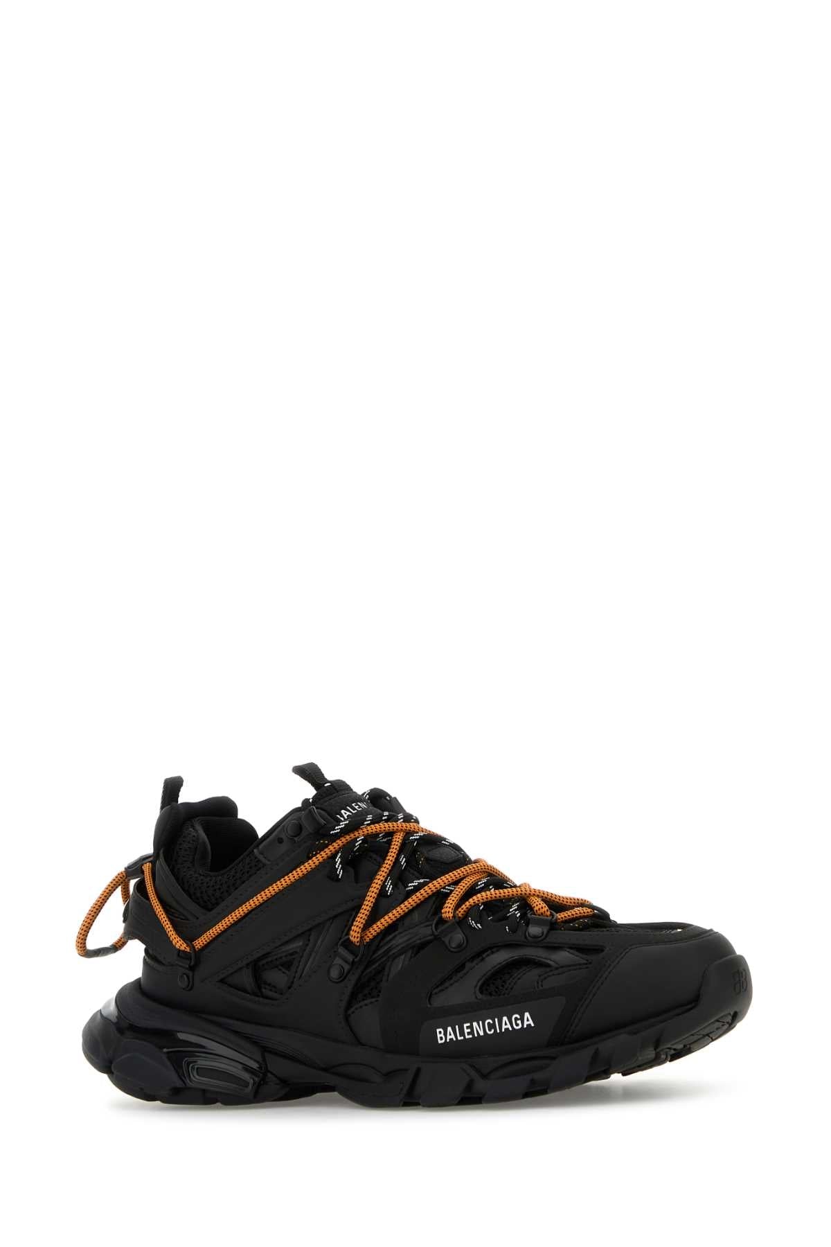 Balenciaga Men Black Mesh And Rubber Track Trail Sneakers