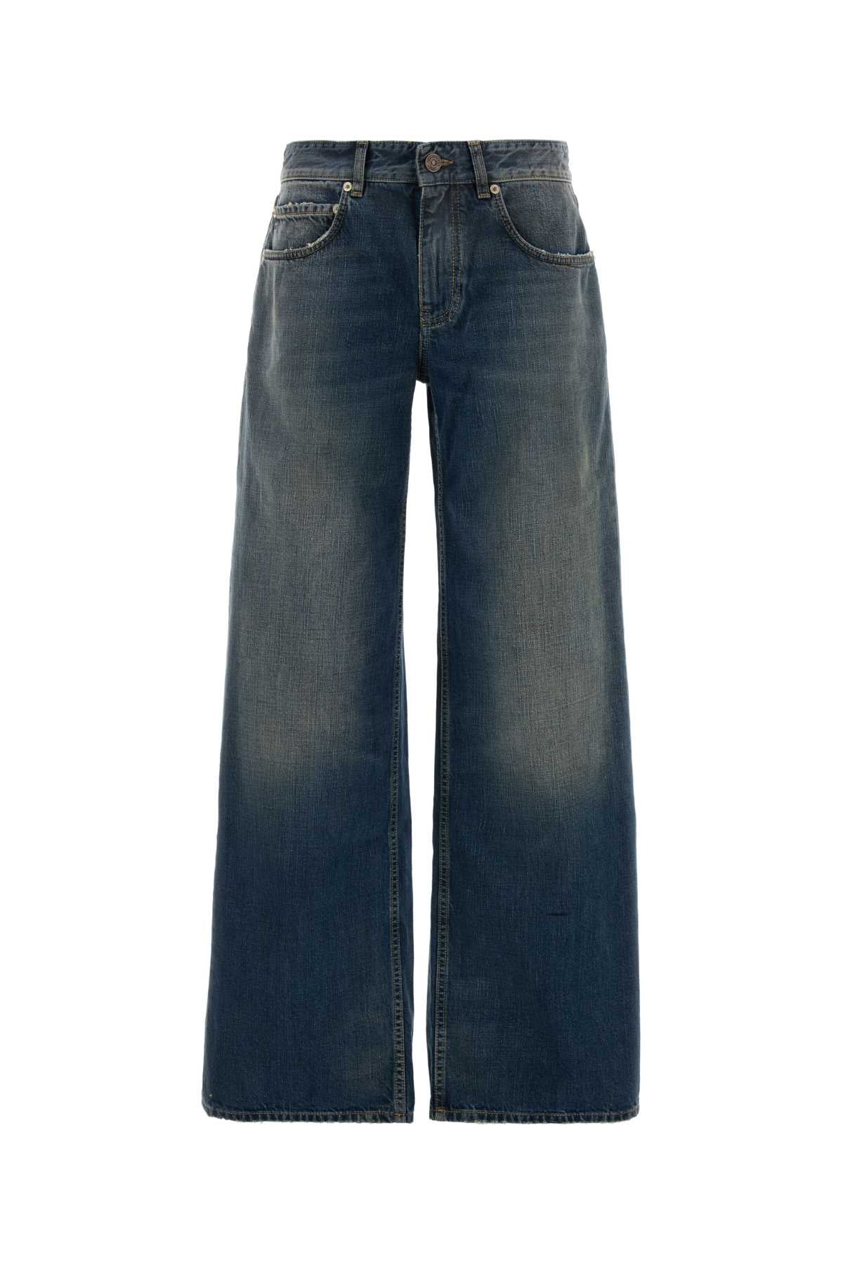 Balenciaga Women Denim Baggy Jeans
