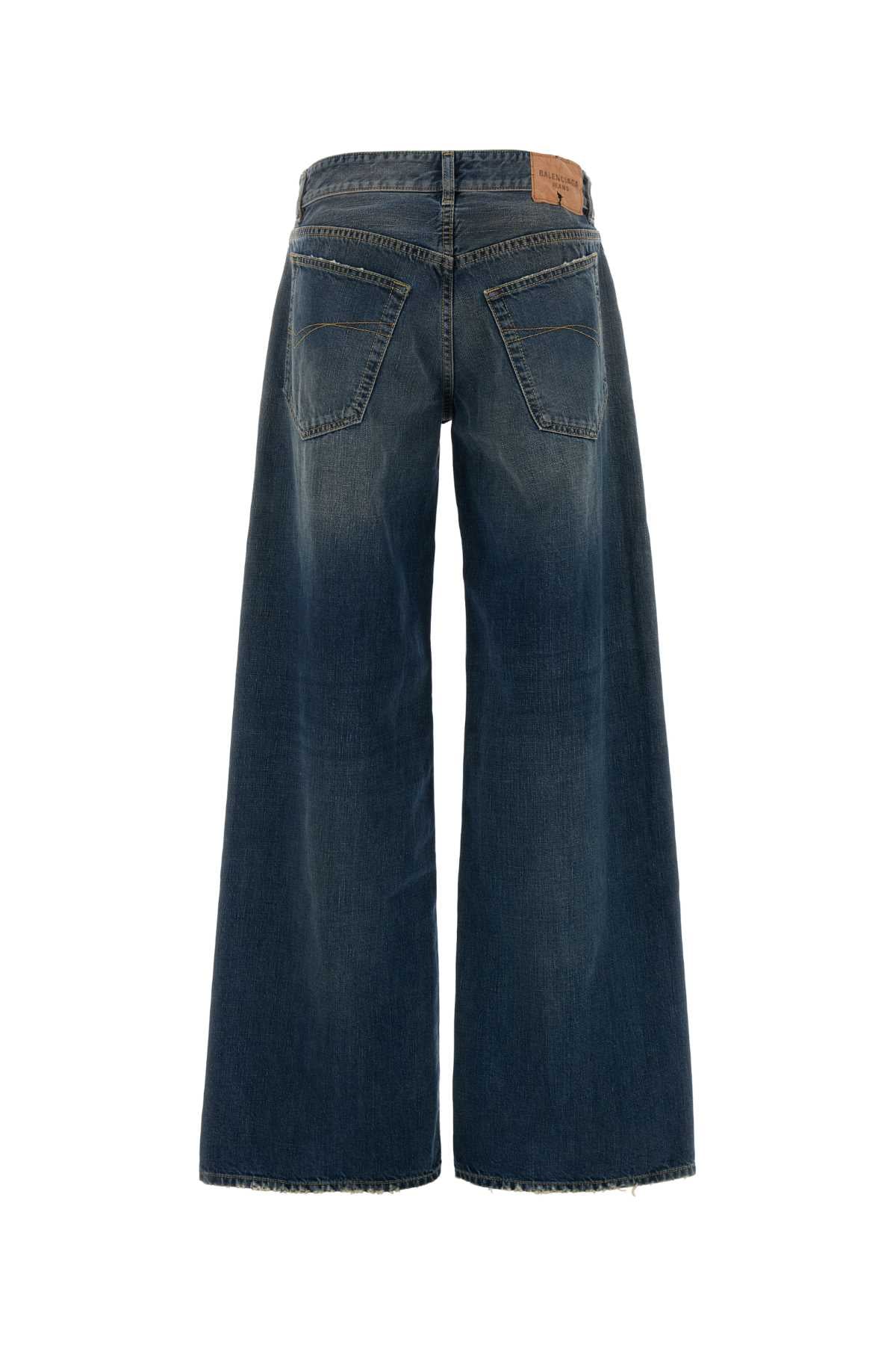 Balenciaga Women Denim Baggy Jeans