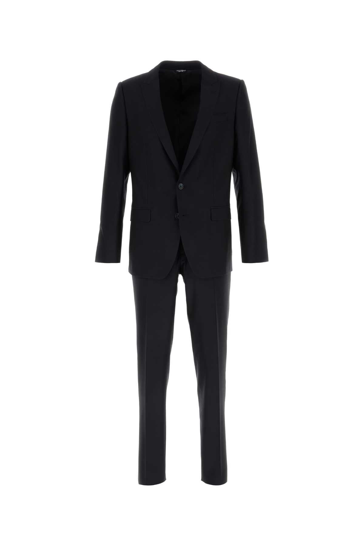 Dolce & Gabbana Men Midnight Blue Wool Blend Suit