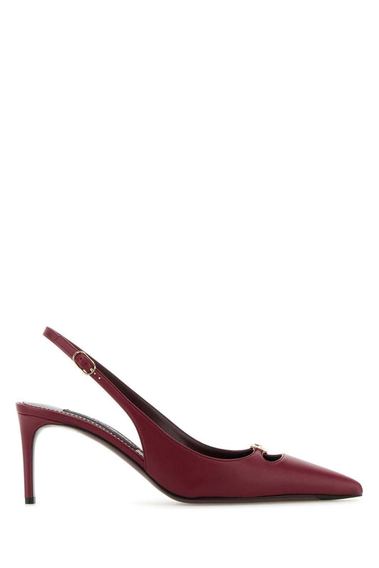 Dolce & Gabbana Women Tyrian Purple Leather Lollo Pumps