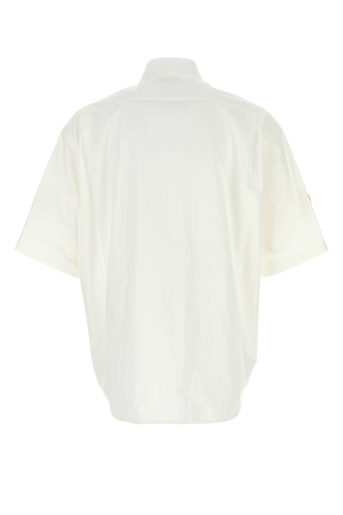 Balenciaga Men White Poplin Shirt