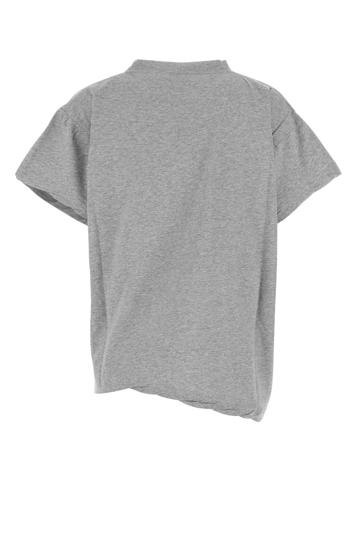 Balenciaga Women Grey Cotton Oversize T-Shirt