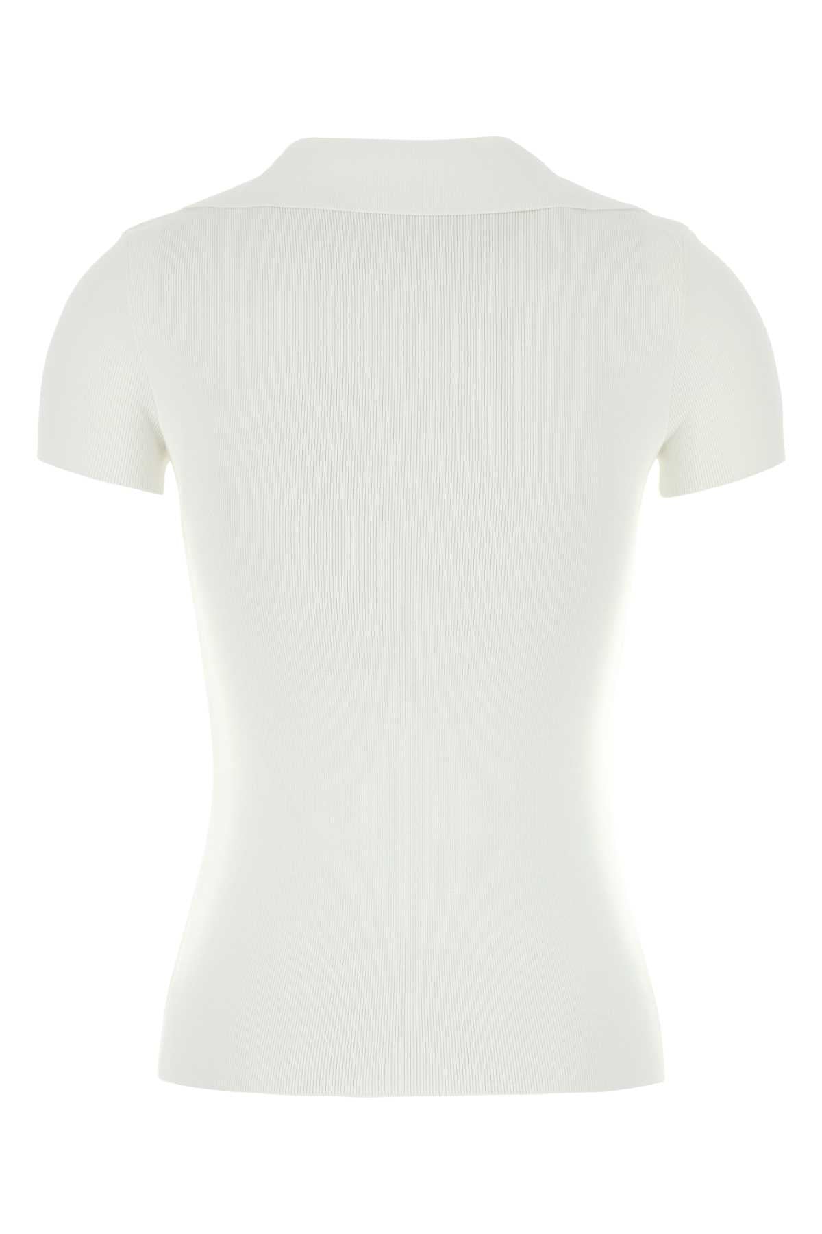 Balenciaga Women White Viscose Blend Polo Shirt