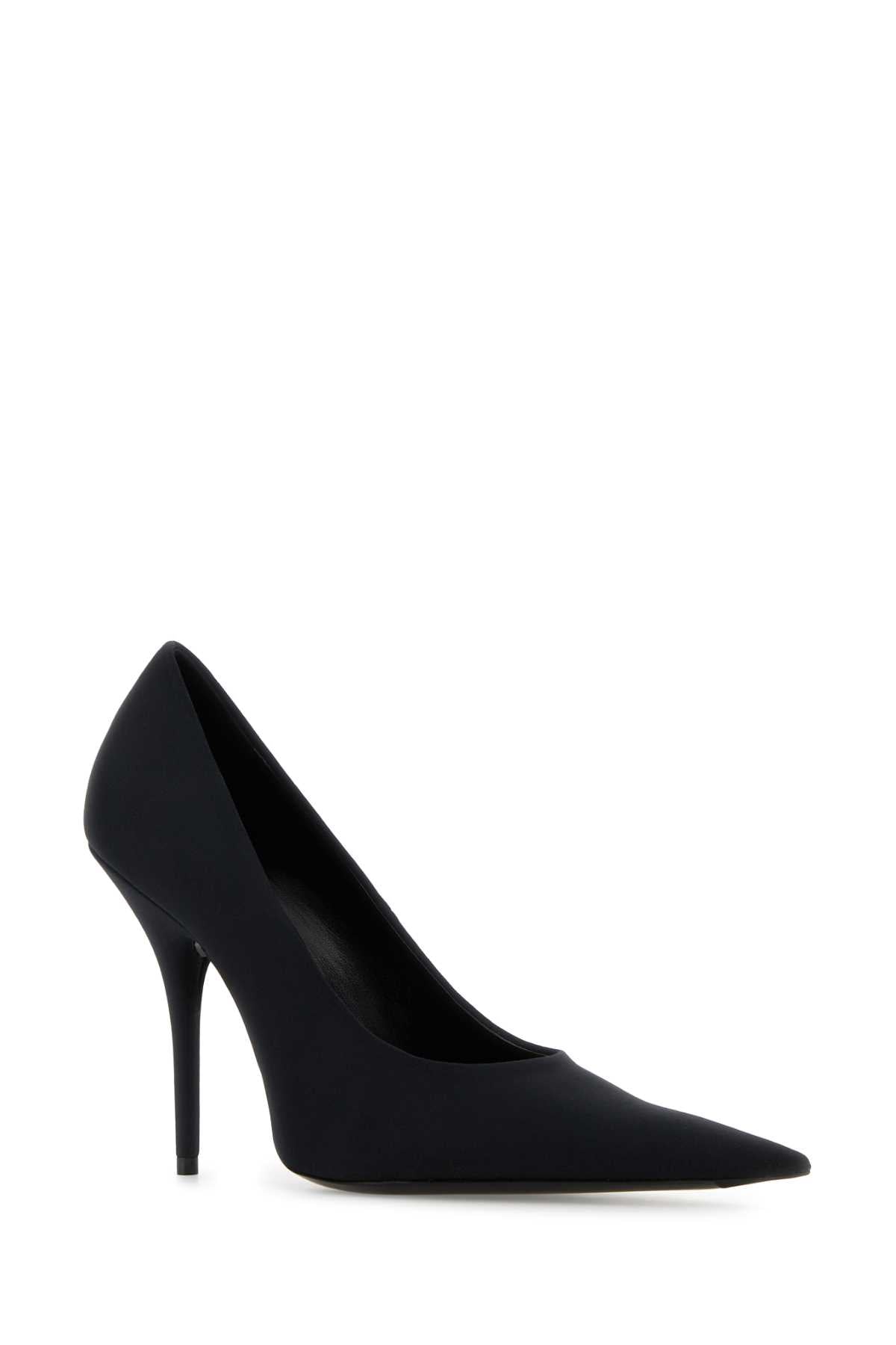 Balenciaga Women Black Fabric Knife Pumps