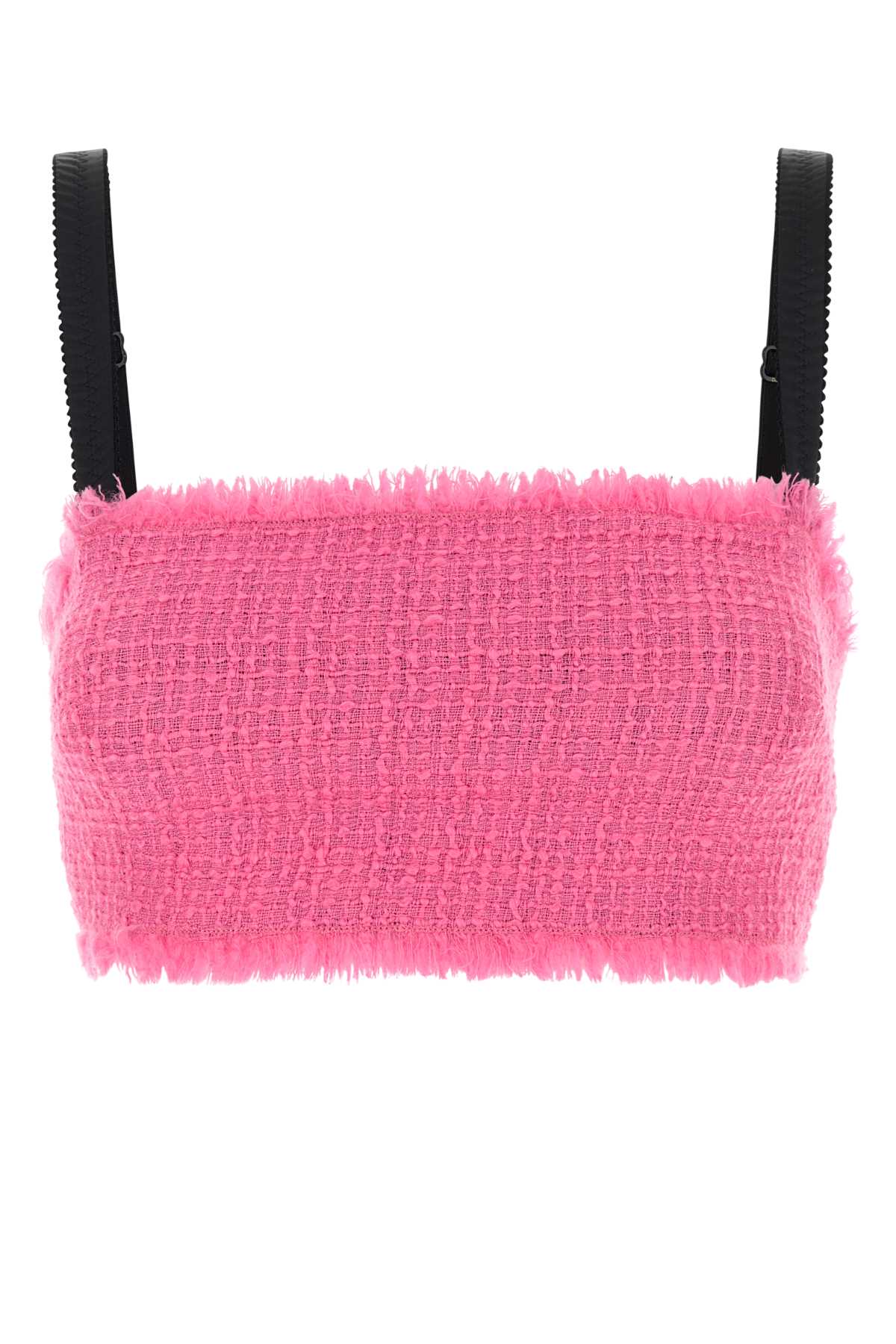 Dolce & Gabbana Women Fuchsia Tweed Crop-Top